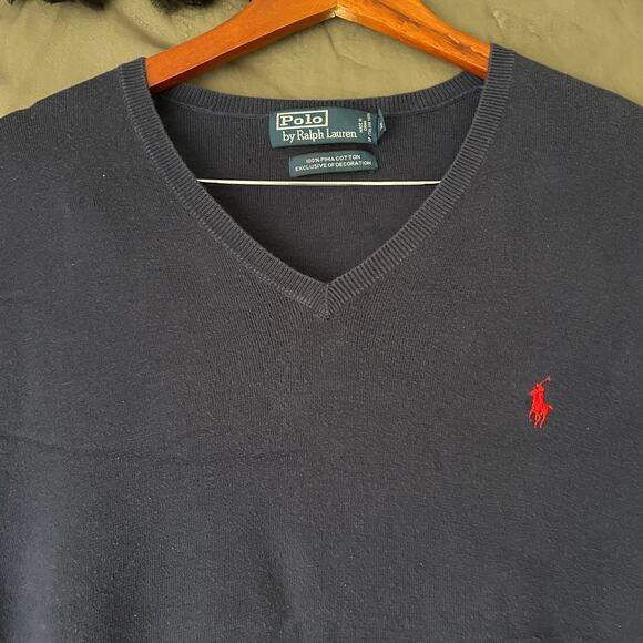 Polo by Ralph Lauren Blue Sweater Vest Size XL - Picture 3 of 7